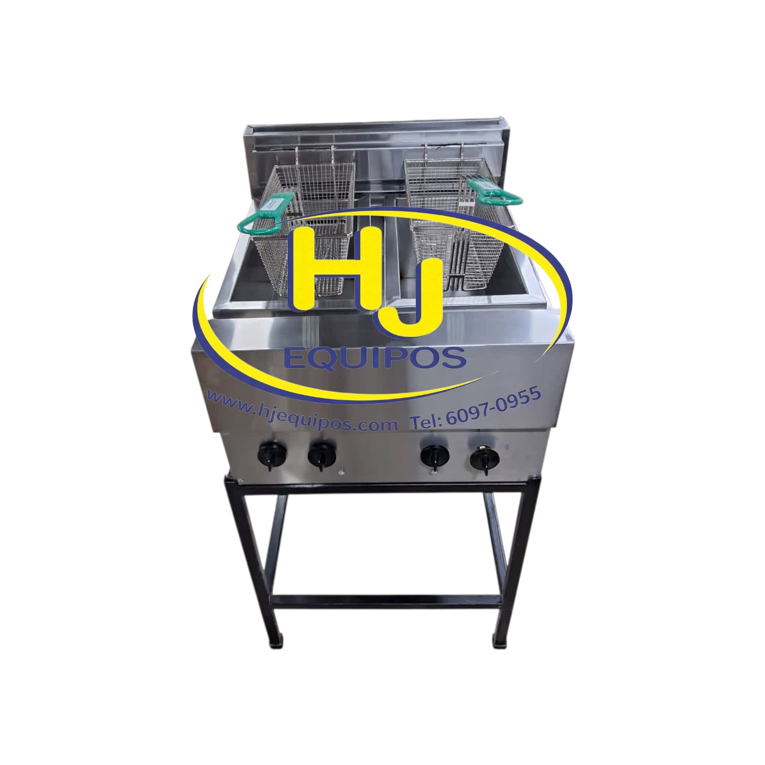 Freidor de 2 tanques y 2 canastas